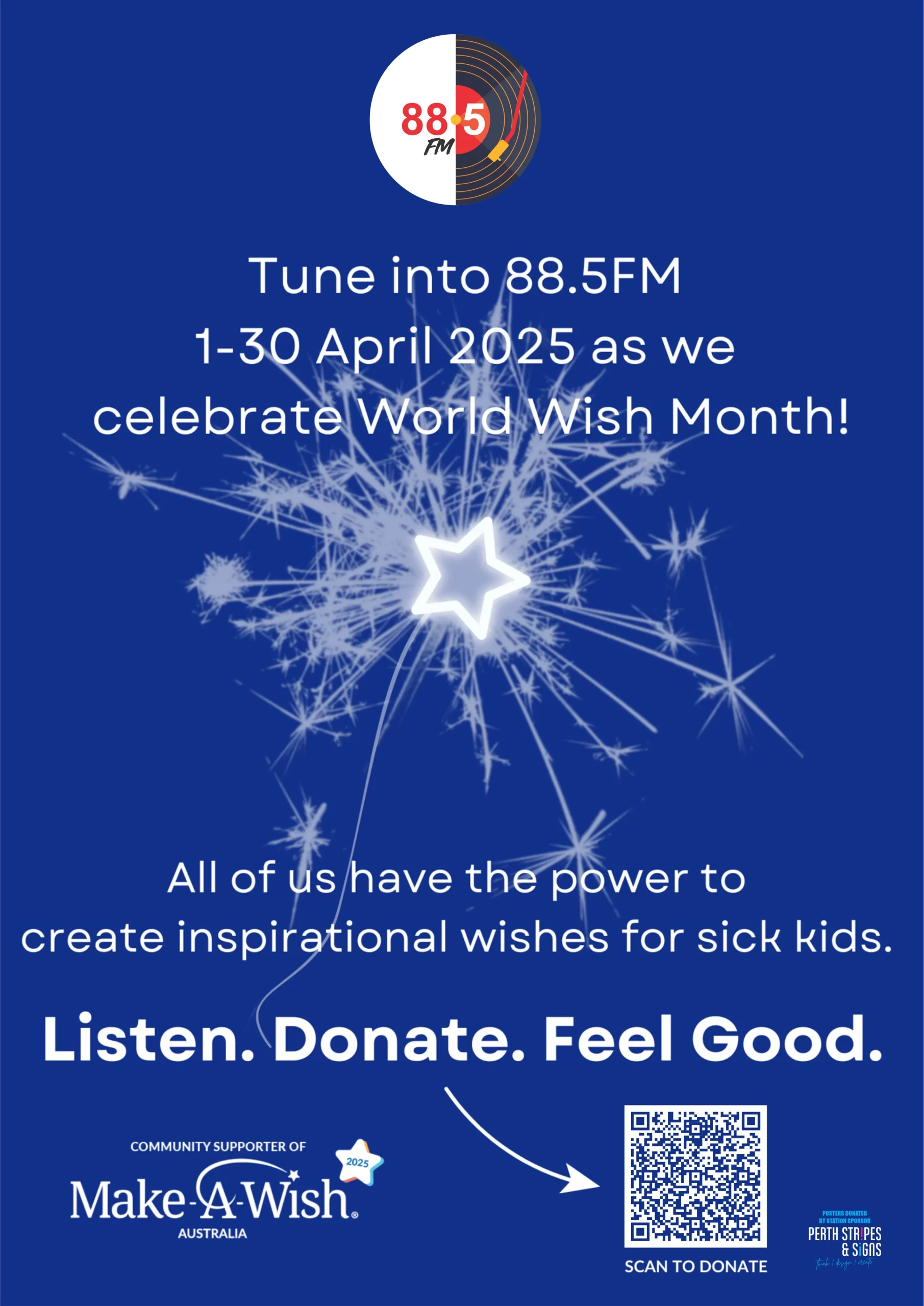 88.5fm wish a thon poster 